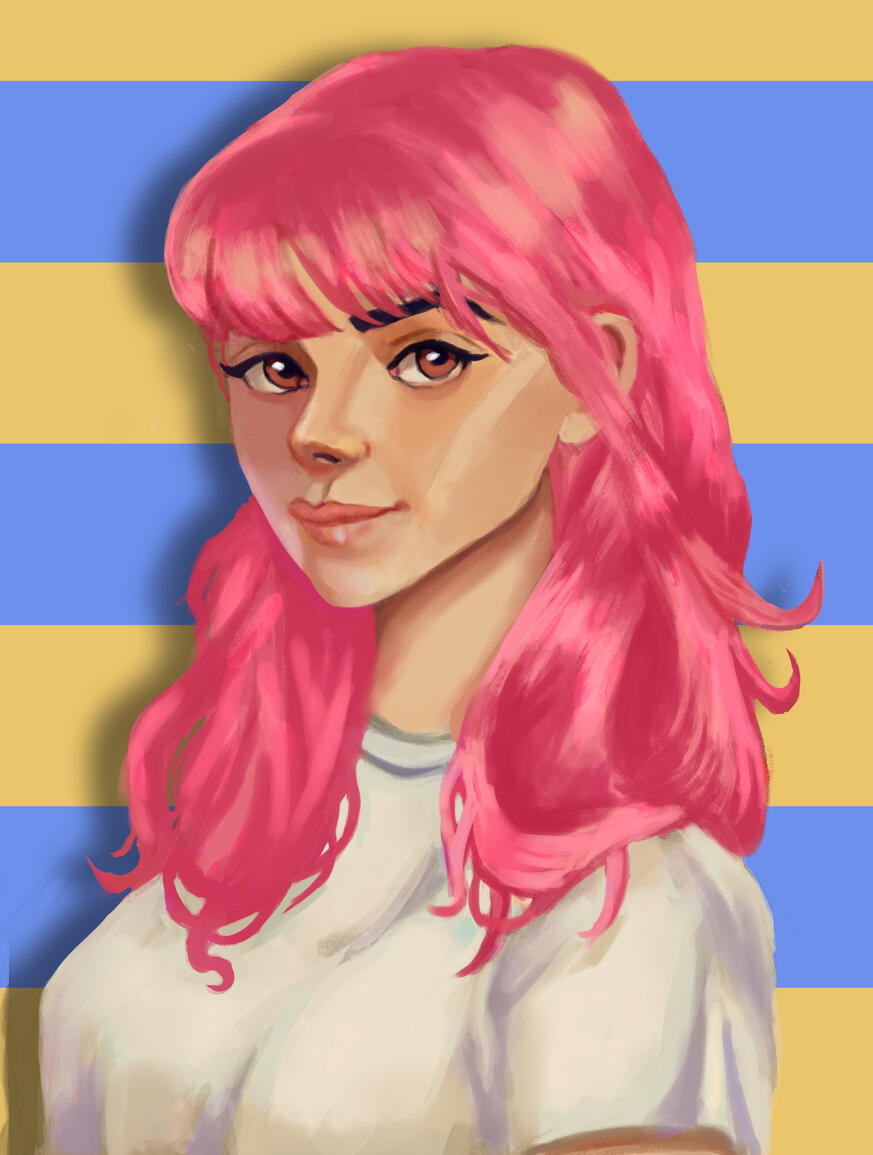 Girl with Pink Hair